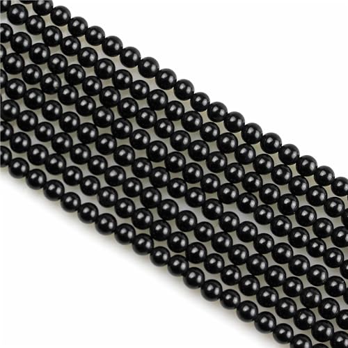 MJDCB 225 stück Natürlichen Kleinen Stein Perlen 3mm Schwarzer Onyx Runde Glatte Lose Edelstein Perle für Schmuck Machen Armbänder Ohrringe Halsketten Zubehör von MJDCB