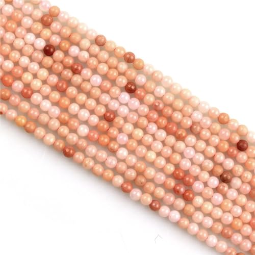 MJDCB 320 stück Natürlichen Kleinen Stein Perlen 2mm Rosa Aventurin Runde Glatte Lose Edelstein Perle für Schmuck Machen Armbänder Ohrringe Halsketten Zubehör von MJDCB