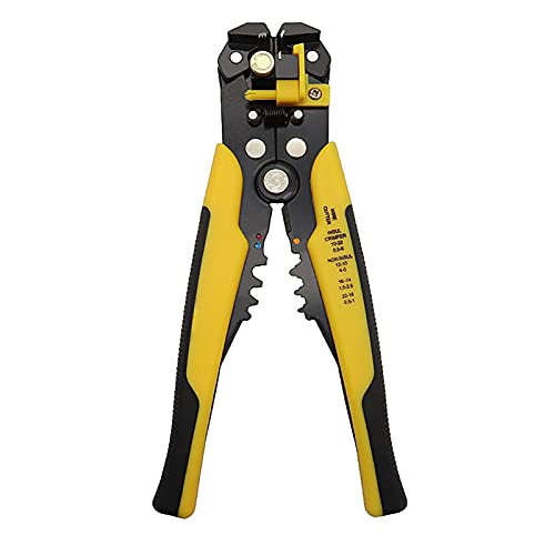 Multi Werkzeuge Alicate Stripper Zange Cutter Kabeldrahtkapazität 0,2-6mm2 Crimper Acutomatic Elektrische Reparaturwerkzeuge Minizange Crimpwerkzeuge(D1 Yellow) von MJFVN