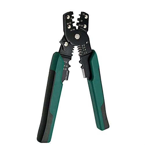 Zangen 5-in-1 Automatische Draht-Stripper-Kabelschneider Multitool-Draht-Abisolierwerkzeuge Crimpzangen Kabel-Crimper 0,2-6,0mm² Crimpwerkzeuge(Green) von MJFVN