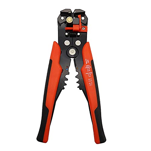 Zangen 5-in-1 Automatische Draht-Stripper-Kabelschneider Multitool-Draht-Abisolierwerkzeuge Crimpzangen Kabel-Crimper 0,2-6,0mm² Crimpwerkzeuge(Orange) von MJFVN