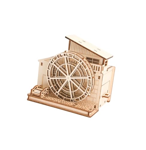 MJHYUGR spieluhr Geschenk Hölzerne Windmühle Uhrwerk Spieluhr Stifthalter DIY Handgemachte Spieluhr Drehbares Geburtstagsgeschenk von MJHYUGR