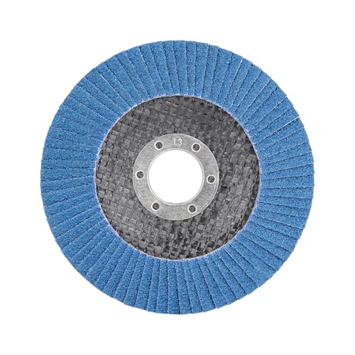 MJINA Schleifscheibe 115 125 mm, Flache Fächerscheiben, Körnung 40, 60, 80, 120, Schleifscheiben, Schleifräder, Winkelschleifer for Polieren(1pc Blue,P40_125MM) von MJINA