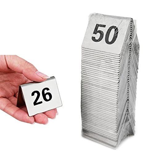 Tischnummernkarte mit den Zahlen 1 bis 50/100, Schild für den Schreibtisch, stapelbare Tischnummernkarten, vielseitig einsetzbar in Restaurants, Bars, Partys, Hochzeiten (2 x 1,6 x 1,4 Zoll) (1 bis von MJMLUCK