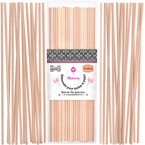 Misskandy® 65 Sticks für Zuckerwatte – 30 cm Stäbchen/zuckerwatte stäbe/Zucerwattestäbkchen/Zuckerwatte-Sticks/Zuckerwattestäbe/Zuckerwattestangen… von MK Misskandy since 2019