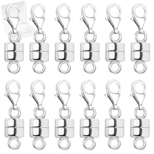 MKCYD Magnetische Halskettenverschlüsse mit Karabinerverschluss, 14 Karat Gold und Silber, magnetische Schmuckverschlüsse für Halsketten, Verlängerung, Magnetverschluss, Armbandverschlüsse MKCYD Magnetische Halskettenverschlüsse mit Karabinerverschluss, 14 Karat Gold und Silber, magnetische Schmuckverschlüsse für Halsketten, Verlängerung, Magnetverschluss, Armbandverschlüsse von MKCYD