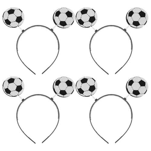 MKEMQXBEP Stirnband 4 Stück Fußball-Stirnband, Fußball-Haarband, Sport-Stirnband for Männer und Frauen, sportliches Haar-Accessoire for Sportveranstaltungen von MKEMQXBEP