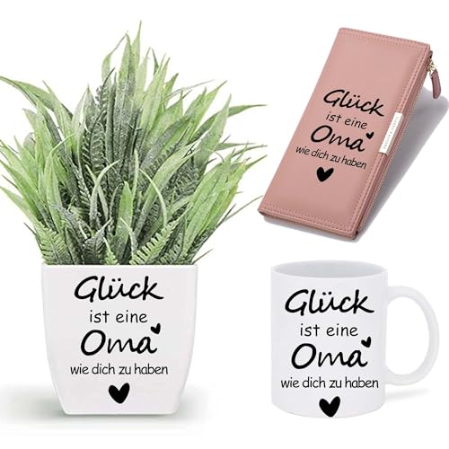 Aufkleber für den Blumentopf - Geschenke für Oma, Beste Oma Geschenke - Kerzenständer, Geburtstagsgeschenk Weihnachtstag Muttertagsgeschenk für Oma, Geschenke für Oma von Enkelin Enkeln von MKISHINE