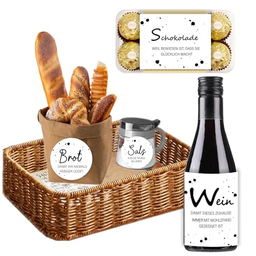 Brot Salz Etiketten | Geschenk zum Einzug, Umzug oder Einweihung neues Zuhause | Einzugsgeschenk Anhänger Geschenk Einzug Umzug Richtfest Einweihung neues Zuhause Umzug Richtfest Einweihungsparty von MKISHINE