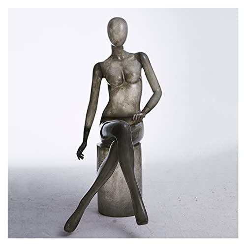 Mannequin Mannequin Body Torso weiblich, zerlegbar, volle Unterwäsche, Puppen, Büste, Schneiderpuppe mit Sockel für Schaufenster, Kleidung, Display, 3 Co, Grau von MKLFBY