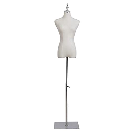 Mannequin Mannequin Torso, Nähkleid, Formen und Schaufensterpuppen für Schmuck, Büste, Halbskala, Puppenkörper, höhenverstellbar mit rechteckiger Basis, 2 S, M, Stil 1 von MKLFBY