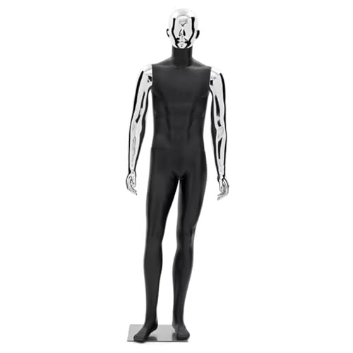 Mannequin Torso mit Sockel, Ständer, Kleiderform, Puppenkörper, Metallsockel für Bekleidungsgeschäft, Geschäft, Schlafzimmer, einfarbig, E von MKLFBY