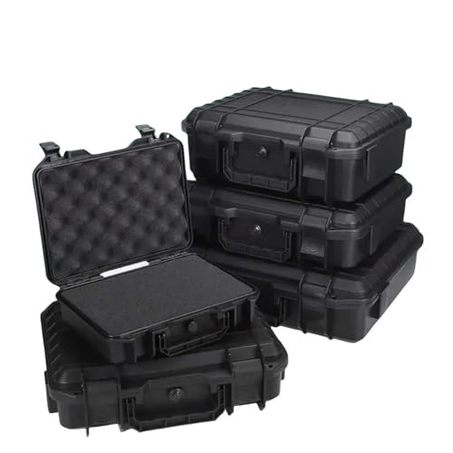 Werkzeugsatz Set Box 1 stück wasserdichte harte Tragetasche Werkzeugkoffer mit vorgeschnittenem Schwamm Aufbewahrungsbox Sicherheitsschutz Organizer Hardware-Toolbox Werkzeugset für Zuhause(250x200x76 von MKLHAVB