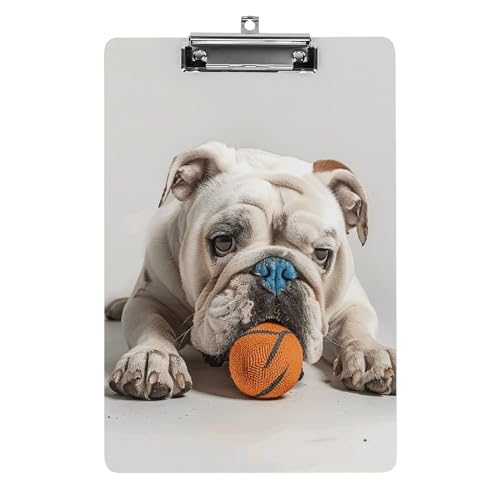 Klemmbrett, Hunde-Spielball, bedrucktes Acryl-Klemmbrett mit Metallclip, stabiles Klemmbrett, 32,5 x 21,6 cm Klemmbrett von MKLYR