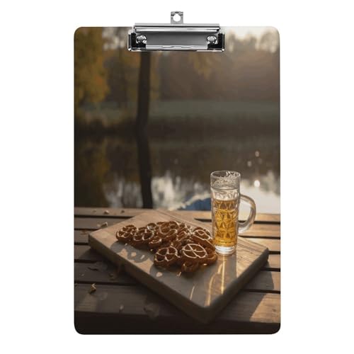 MKLYR Klemmbrett, Essen für ein Picknick, bedruckte Acryl-Klemmbretter mit Metallclip, stabiles Klemmbrett, 32,5 x 21,6 cm Klemmbrett von MKLYR