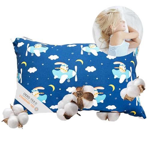 MKS Ergonomisches Baby Kissen 40x60 | Weiches Kinderkissen | Kinderkopfkissen für optimale Unterstützung des Rückens| Kleinkindkissen mit zauberhaften Mustern | Hypoallergene Baby Kopfkissen von MKS