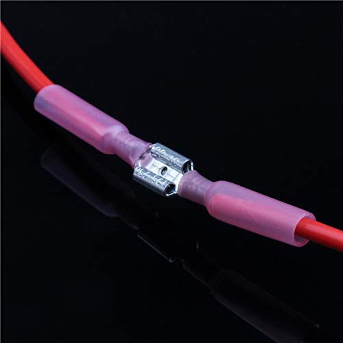 MKXOALNR 100PCS Red Spade Heat Shrink Connectors Terminals 0.5-1.5mm2 PE Copper Quick Splice Waterproof Insulation Wire Cable Connector CHELBOOYIN von MKXOALNR