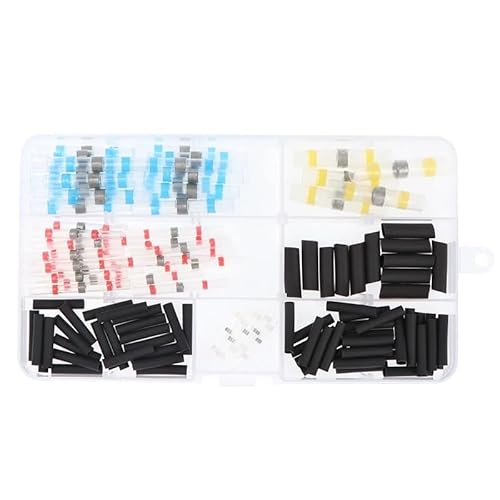 MKXOALNR 110PCS Mixed Heat Shrink Wire Connectors Sleeves Soldar Cable Electrico Waterproof Butt Terminals Crimp Connector CHELBOOYIN von MKXOALNR