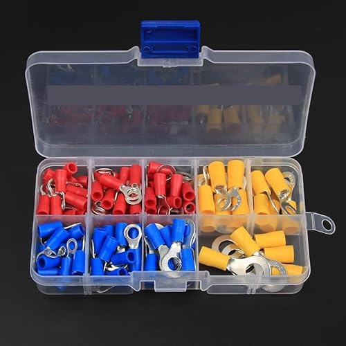 MKXOALNR 140/128/102pcs Electrical Terminals for Cable Lugs Wire Connectors Female and Male Insulated Cord Pin End Butt Crimping Terminal CHELBOOYIN(128pcs) von MKXOALNR