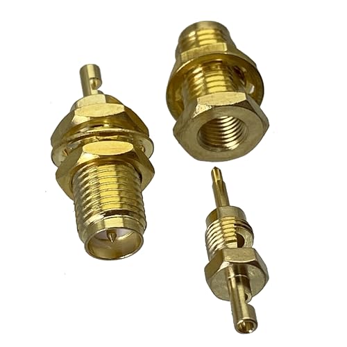 MKXOALNR 1Pcs RP SMA Female nut Bulkhead Solder RG178 RG196 RF Coaxial Connector Wire Terminals CHELBOOYIN von MKXOALNR