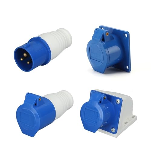 MKXOALNR 32A 3Pin 2P+E Electrical Wire Cable Outdoor Waterproof Connector Industrial & Sockets 220V-240V IP44 Junction Box CHELBOOYIN(323) von MKXOALNR