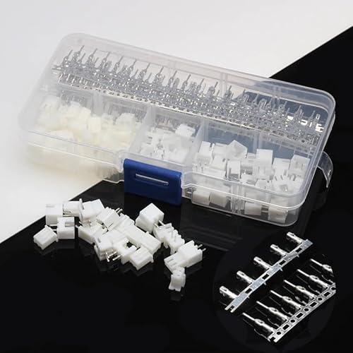 MKXOALNR 330PCS JST-2.54mm White Connector Wire Jumper Pin Header Housing Male/Female Crimp Pin Bare Terminal Connector CHELBOOYIN von MKXOALNR