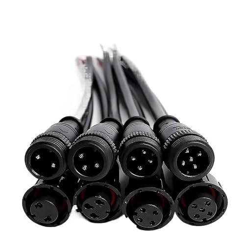 MKXOALNR 5/20Pcs M16 Rubber Core Head Waterproof 2 3 4 5 Pin IP67 Cable Wire for LED Strips Male and Female Jack nut Connector 20CM CHELBOOYIN(Female,20 PCS_11) von MKXOALNR