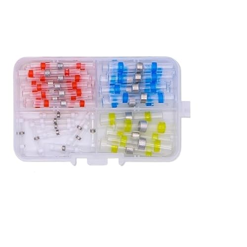 MKXOALNR 600/50Pcs Heat Shrink Butt Crimp Terminals Waterproof Solder Seal Electrical Connectors Wire Cable Splice Kit CHELBOOYIN(50 PCS) von MKXOALNR