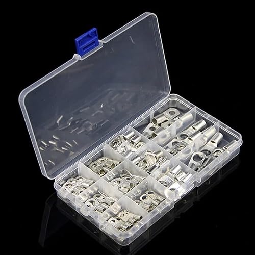 MKXOALNR 70pcs Copper Lug Ring Wire Connectors Bare Cable Crimp Terminal SC25-8 SC25-6 SC16-8 SC16-6 SC10-8 SC10-6 SC6-8 SC6-6 CHELBOOYIN von MKXOALNR