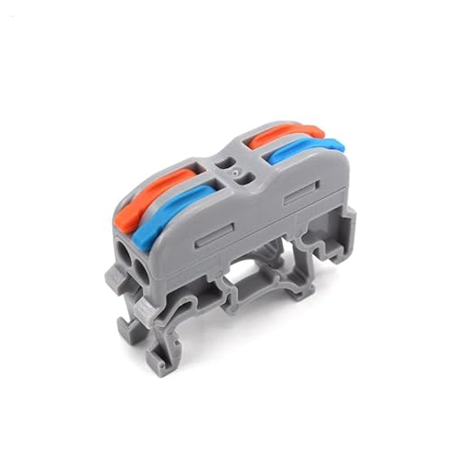 MKXOALNR Din Rail Wire Connector Color 211 212 Fast Compact Cable LED Conector Wiring Conductor Push-in Terminal Block CHELBOOYIN(1 UK,One Size) von MKXOALNR