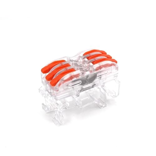 MKXOALNR Din Rail Wire Connector Color 211 212 Fast Compact Cable LED Conector Wiring Conductor Push-in Terminal Block CHELBOOYIN(4,One Size) von MKXOALNR