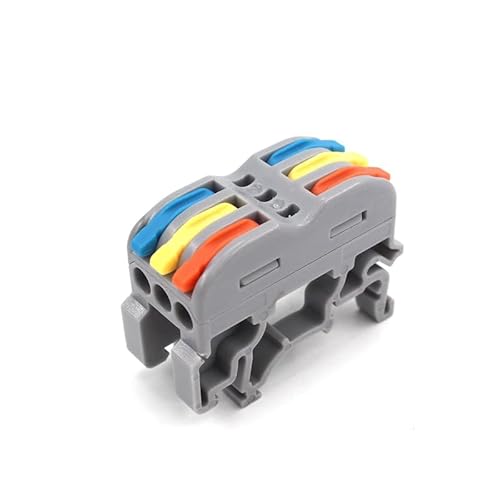 MKXOALNR Din Rail Wire Connector Color 211 212 Fast Compact Cable LED Conector Wiring Conductor Push-in Terminal Block CHELBOOYIN(6,One Size) von MKXOALNR