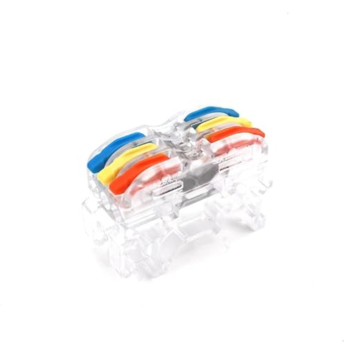 MKXOALNR Din Rail Wire Connector Color 211 212 Fast Compact Cable LED Conector Wiring Conductor Push-in Terminal Block CHELBOOYIN(9,One Size) von MKXOALNR