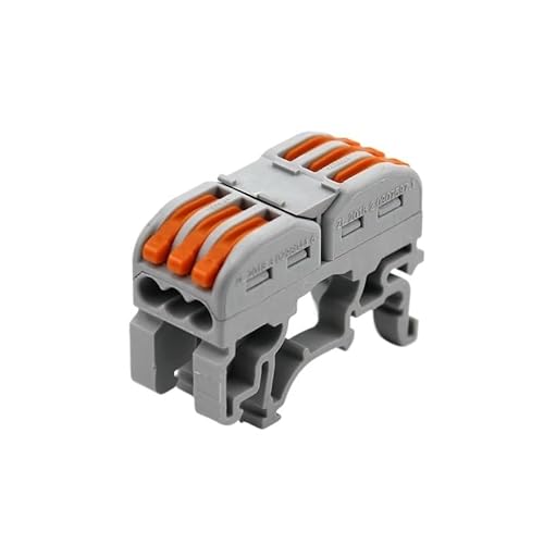 MKXOALNR Din Rail Wire Connectors Cut Off Fast Compact Cable LED Connector Wiring Conductor Push-in Terminal Block CHELBOOYIN(453,100PCS) von MKXOALNR