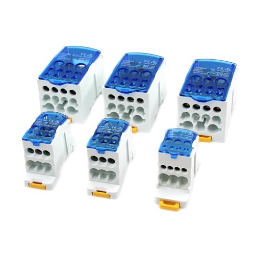 MKXOALNR Distribution Unipolar Junction Branch line Box Wire Electrical Connector Din Rail Terminal Block 80A/125A/160A/250A/400/500A CHELBOOYIN(3,UKK160A) von MKXOALNR