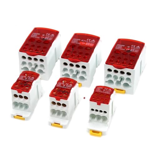 MKXOALNR Distribution Unipolar Junction Branch line Box Wire Electrical Connector Din Rail Terminal Block 80A/125A/160A/250A/400/500A CHELBOOYIN(9,UKK250A) von MKXOALNR