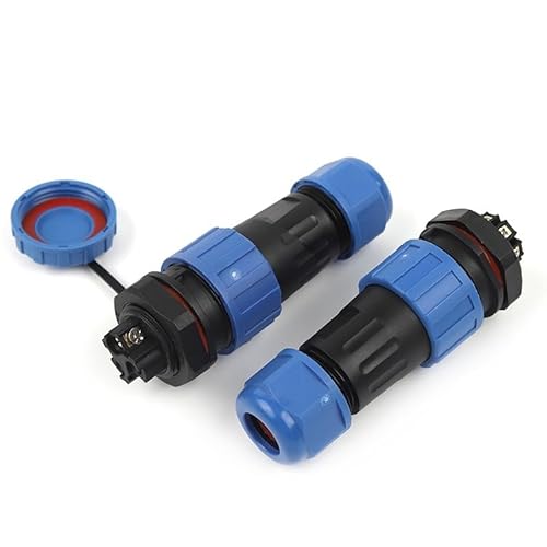 MKXOALNR LP20/SP20 IP68 Waterproof Connector Back Nut Socket Quick Screw Crimp Male Female Set No Welding Power Wire Connectors CHELBOOYIN(LP20-2L) von MKXOALNR