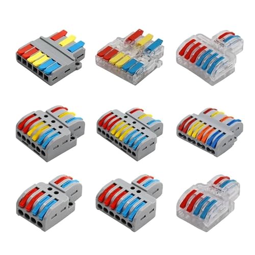 MKXOALNR Quick Cable Connector Wiring Cable Connectors Push-in Conductor Terminal Block Led Light Electrical Splitter CHELBOOYIN(NC422,50PCS) von MKXOALNR