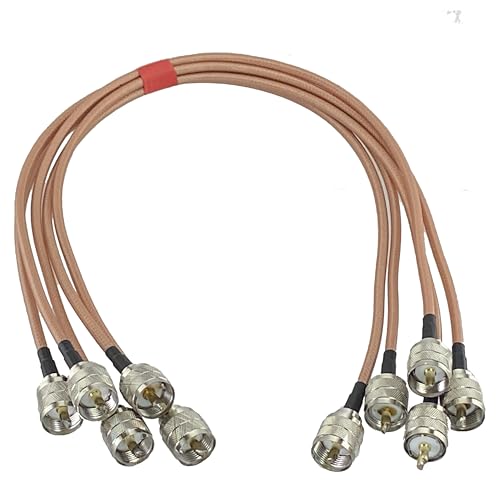 MKXOALNR RG400 Double UHF PL259 Male to PL259 Male Crimp Connector RF Pigtail Coax Jumper Cable Wire terminals 6inch~10FT CHELBOOYIN(3Pcs,10FT (3M)) von MKXOALNR