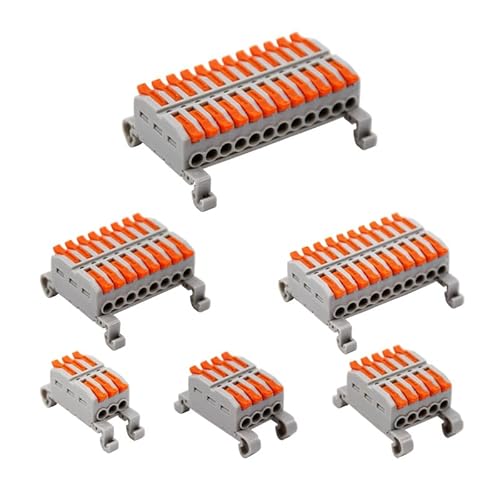 MKXOALNR Rail TypeCable Connectors Wiring Cable Connector Fast Home Compact Wire Connection Push in Wiring Terminal Block CHELBOOYIN(227G-10,30PCS) von MKXOALNR