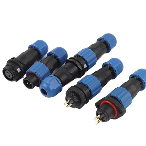 MKXOALNR SP13 IP68 Waterproof Connector Male Female Socket Suit Welding Type Outdoor Wire Cable Electrical Power Connectors CHELBOOYIN(SP13 Flange,1 PCS_122PCS Wire Stripper) von MKXOALNR