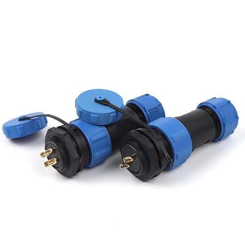 MKXOALNR SP21 IP68 Waterproof Connector Back Nut Type 2-12 Pin Wire Connectors Male&Female Socket Cable Connector CHELBOOYIN(SP21-9L) von MKXOALNR