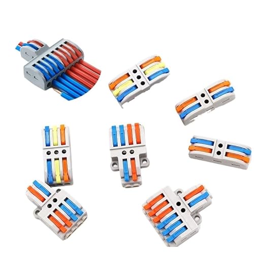 MKXOALNR SPL-62 SPL-42 SPL-1/2/3/4/5 SPL-84 Quick Wire Connector Wire and Cable Connector Push-in Terminal Block for 28-12AWG CHELBOOYIN(SPL-1(PCT-221),1000 PCS) von MKXOALNR