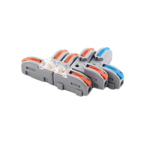 MKXOALNR T-Type Electrical Wire Connectors Quick Splitter 2 4 Pin Wiring Cable Lighting Splicing Terminal Push-in Connector CHELBOOYIN(L11-C-B,100PCS) von MKXOALNR