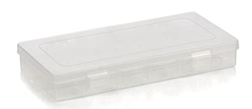 ML-Train Zubehörbox für Klein- und Ersatzteile 23 x 11 x 3,5 cm 1 Stück - 18 Fächer á 3,5 x 3,5 cm - Sortierbox für Sortiments-Aufbewahrung - Gartenbahn Spur G Zubehör von ML-Train