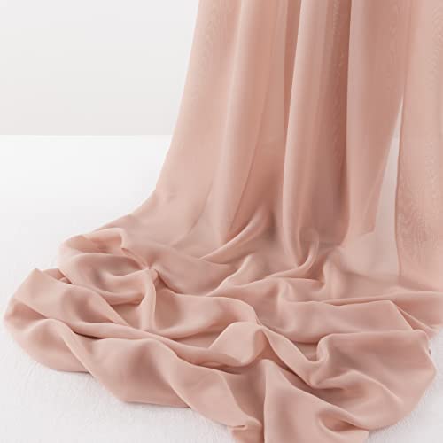 The Yard Drapierstoff aus durchscheinendem Chiffon, 4,5 m breit, 152,4 cm breit, Rotgold, für Hochzeit, Party von MLMW