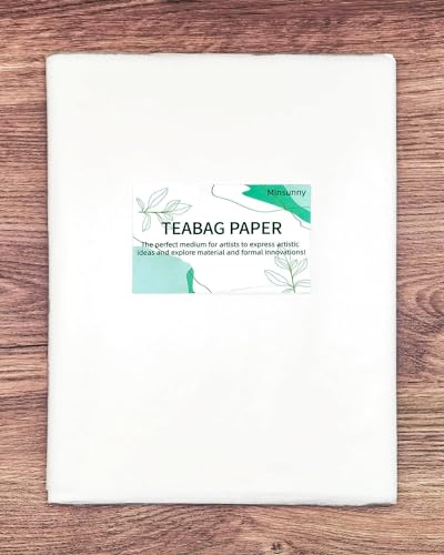 MLNSUNNY Künstler-Teebeutel-Papier für gemischte Medien, weißes Seidenpapier, nasses Papier, großes dekoratives Bastelpapier für Collagen, Cyanotyp, Druckherstellung, handgefertigte Laternen, 10 Bögen von MLNSUNNY