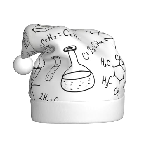 MLTRFGJ Weihnachtsmützen mit Chemie-Druck, für Erwachsene, festliches Partyzubehör für Weihnachten und Neujahr von MLTRFGJ