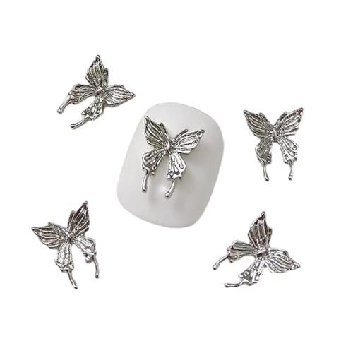 10pcs 3D Legierung Schmetterlingsnagelbrand Metallic Schmetterling Diamonds Schmetterlingsnägelkunst Strauchsturm Schmetterlinge von MLWSKERTY