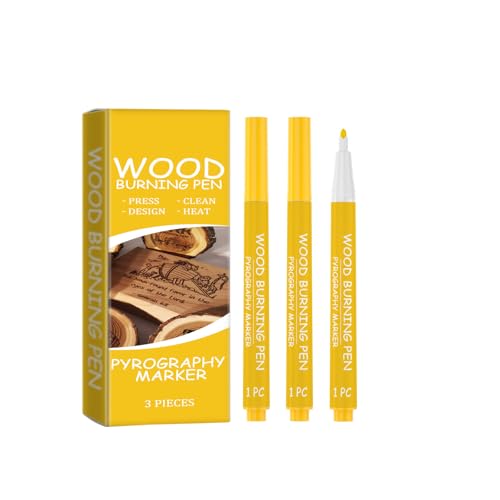 3 PCs/Set Holzverbrennungsmarker Scorch Stift Multifunktional Pyrography Marker Holzbrennstift Marker Pyrography Werkzeug von MLWSKERTY